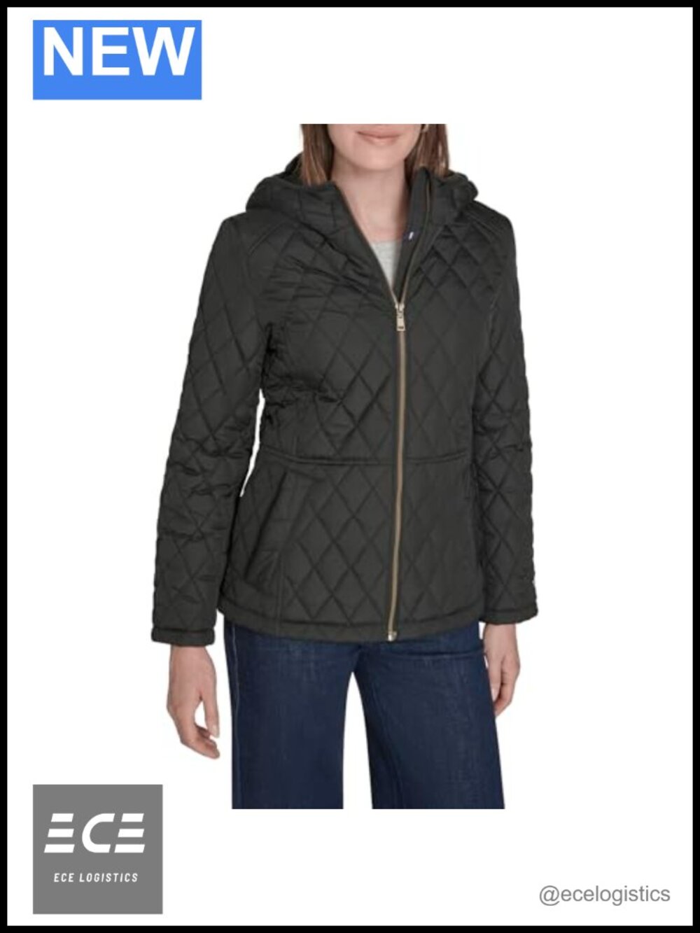 Long Sleeve Zip Up Essential Quilted Jacket